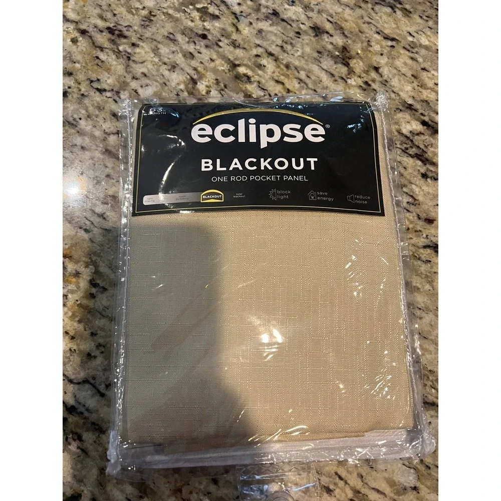 ECLIPSE Kendall Modern Blackout Thermal Rod Pocket Window Curtain for Bedroom or